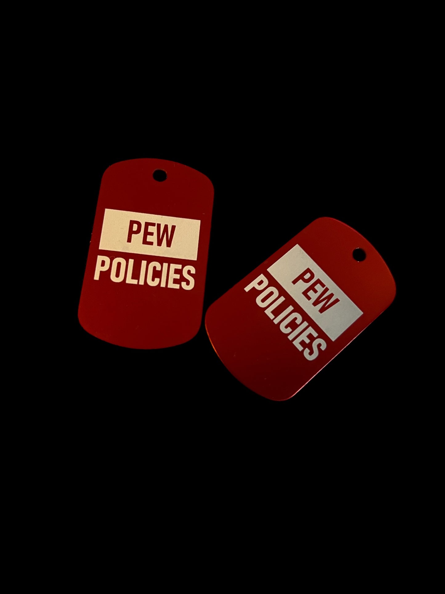PEW POLICIES TRAVEL TAG 2pack